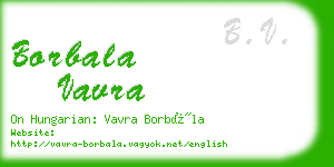 borbala vavra business card